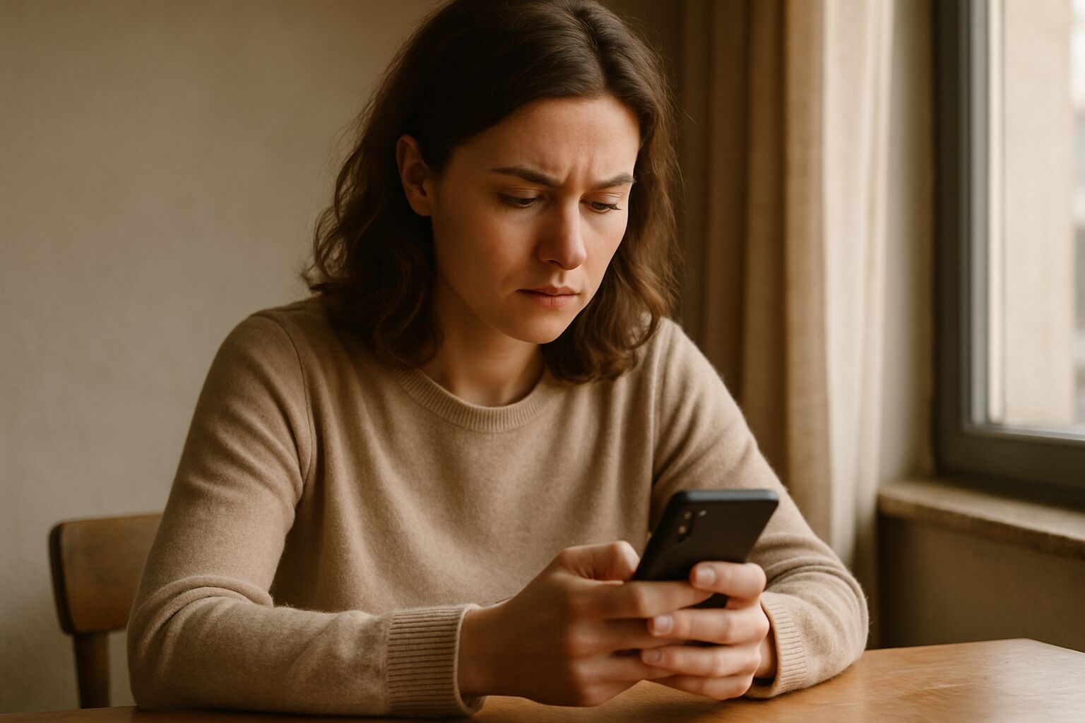 Woman researching fertility information on her phone